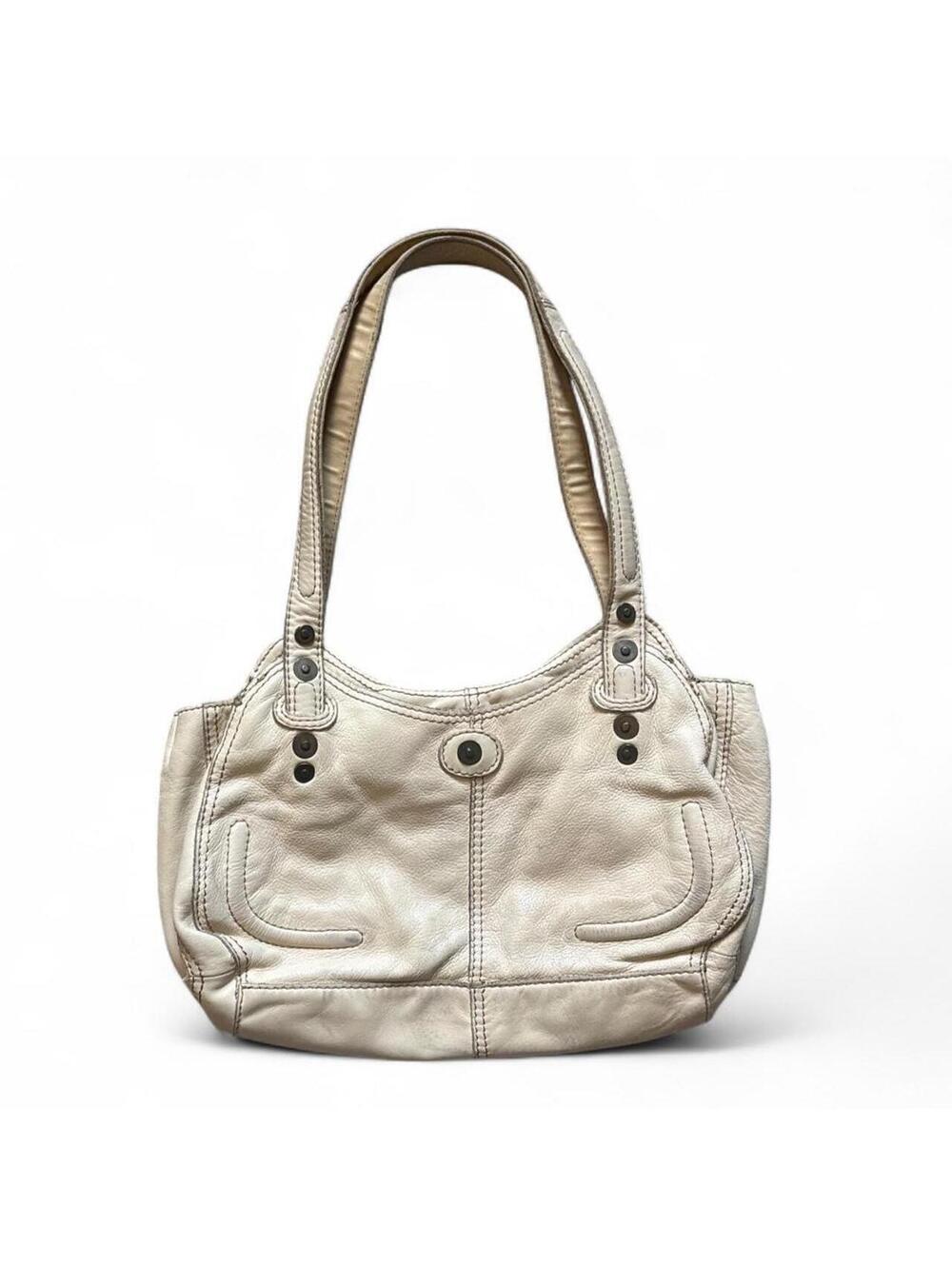 Beautiful Fire vintage Lucky Brand cream leather purse with a boho vibe
